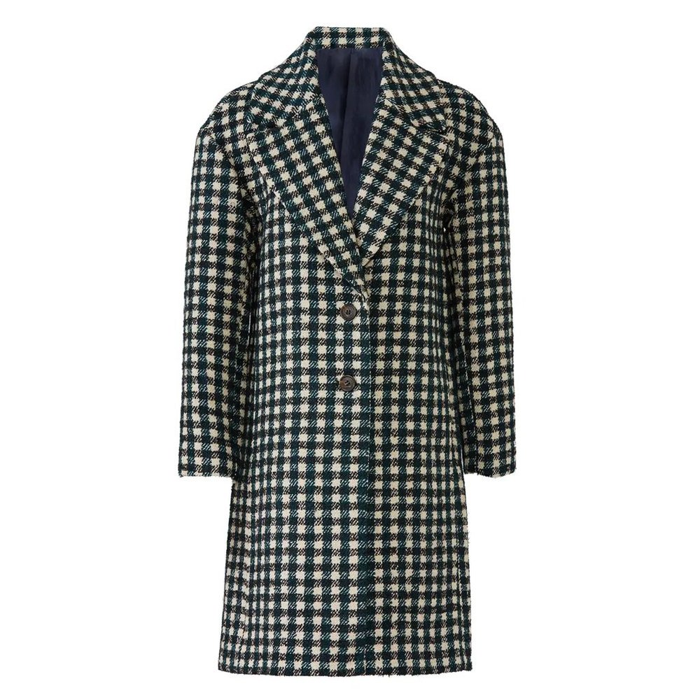J. Crew Morrigan Coat- Green and Black Tweed Pea Coat- Size 6 Originally- $350